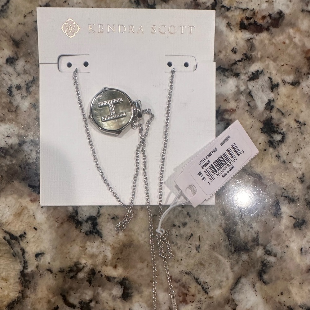 Kendra Scott initial H necklace NWT